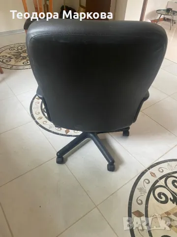 Кожен стол за бюро, снимка 3 - Столове - 50340666