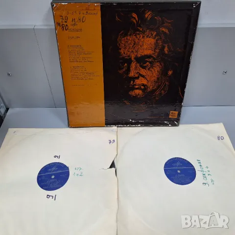 Бетховен 9-та Симфония-Комплект 2 броя Грамофонни плочи в кутия, снимка 1