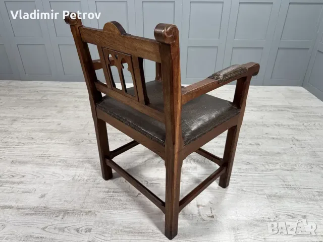 Готически стол масив В004, снимка 10 - Дивани и мека мебел - 56021255