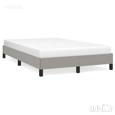 vidaXL Рамка за легло без матрак, светлосива, 120x200 см, плат