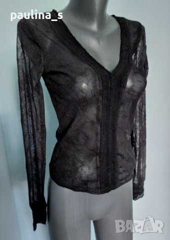 Еластична прозрачна блуза / 3 броя, различни цветове и модели , снимка 2 - Блузи с дълъг ръкав и пуловери - 36829885