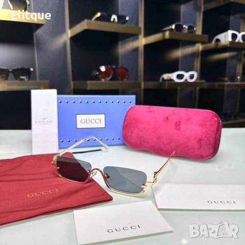 очила с черен обикновен калъф и ув защита Gucci