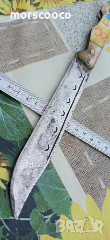 Стар кован бургуджийски нож , снимка 3 - Ножове - 54094946