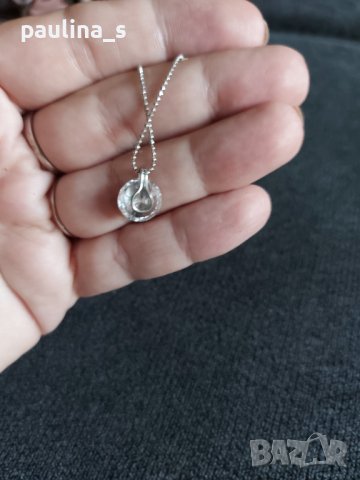 Колие тип чокър с камък цирконий , снимка 2 - Колиета, медальони, синджири - 37253700