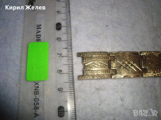 СТАРА ДЕБЕЛО ПОЗЛАТЕНА ОРНАМЕНТИРАНА ВИНТИДЖ АР ДЕКО СТИЛ ГРИВНА 30677, снимка 5 - Антикварни и старинни предмети - 37912721