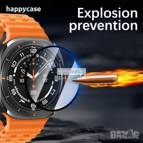 Samsung Galaxy Watch Ultra 2 2026 / Ultra 47mm 2025/2024 / 5D Протектор за цял екран, снимка 4 - Смарт часовници - 55768681