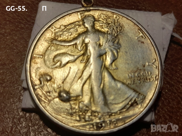 Сребърен долар 1918, снимка 2 - Колекции - 53193604