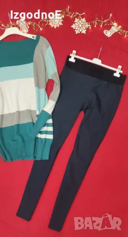 ХЛ Лот Панталон + Пуловер , снимка 5 - Блузи с дълъг ръкав и пуловери - 48078480