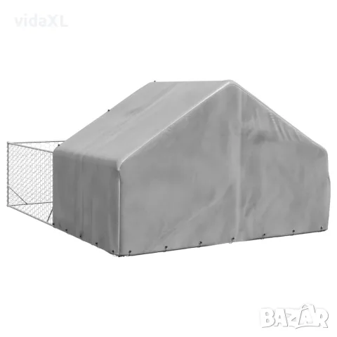 vidaXL Открита кучешка колиба с бягаща пътека 5x3x1,9 m, снимка 5 - За кучета - 56147016