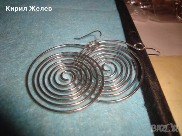 СИМВОЛ на БЕЗКРАЙНОСТТА МОДНИ СРЕБРИСТИ АРТ МОДЕЛ ОБЕЦИ ХЕНД-МЕЙД 27148, снимка 4 - Обеци - 35010816