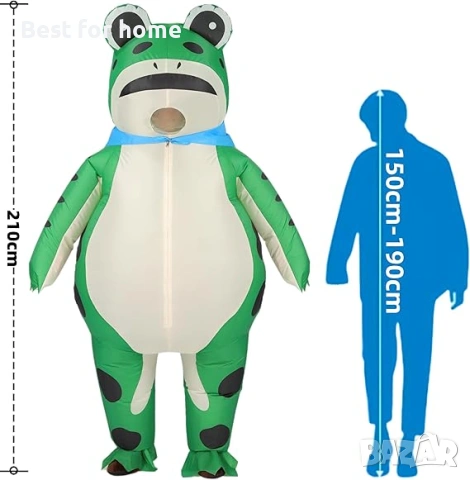 JINSTABAG Надуваем костюм за възрастни, жаба, цяло тяло, луксозен забавен костюм за мъже и жени, снимка 3 - Други стоки за дома - 54159915