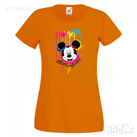 Дамска тениска Mickey Mouse Painting Мини Маус,Микки Маус.Подарък,Изненада,, снимка 6 - Тениски - 36528777