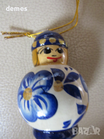 Сет 6 коледни играчки за елха -матрьошки, снимка 8 - Декорация за дома - 52880234