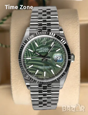 Rolex Datejust 36mm Steel Olive Green Palm Motif Automatic Дамски Различни Варианти
