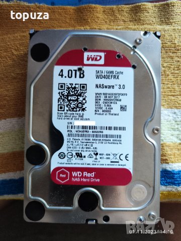 платка за хард диск WD Red WD40EFRX 4 TB3.5 inch - SATA 6Gb/s