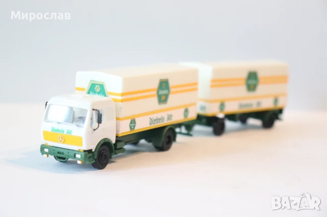 HERPA  H0 1/87 MERCEDES BENZ КАМИОН МОДЕЛ КОЛИЧКА ИГРАЧКА, снимка 3 - Колекции - 47640097