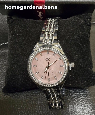 Дамски луксозни часовници с кристали — метална верижка — различни модели и цветове, снимка 14 - Луксозни - 54233053