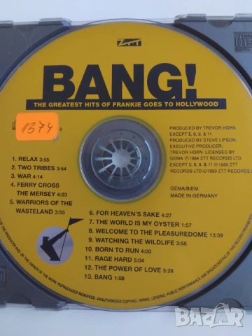 Frankie Goes To Hollywood – Bang!... The Greatest Hits - матричен диск музика