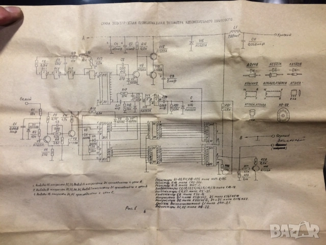 Ретро тахометър за ВАЗ /Жигули 2101 от СССР, снимка 17 - Друга електроника - 53938440