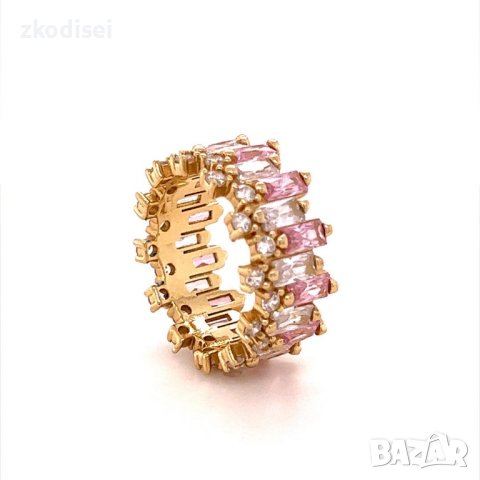 Златен дамски пръстен 8,71гр. размер:54 14кр. проба:585 модел:16392-5, снимка 3 - Пръстени - 40770146