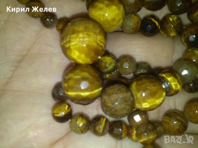 ПРЕКРАСЕН ФАСЕТИРАН КАМЪК ТИГРОВО ОКО АРТ - КОЛИЕ 9902, снимка 8 - Колиета, медальони, синджири - 29555956