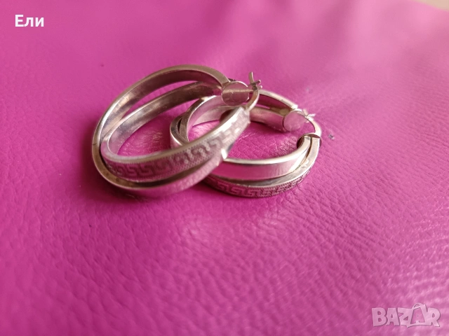 Сребърни обеци 925, снимка 2 - Обеци - 53228168