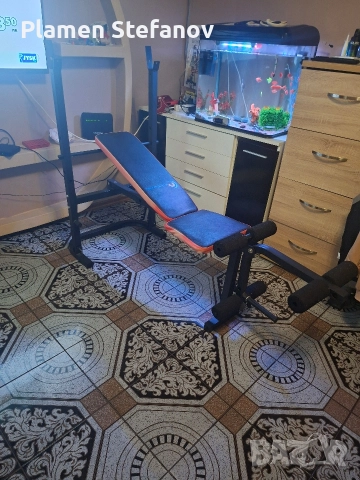 лежанка с дъмбели 30 кг и два лоста , снимка 5 - Фитнес уреди - 52696769