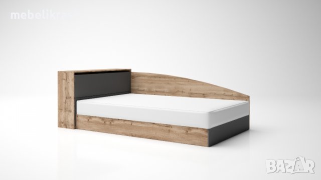 Легло Аполо 8 за м-к 120/190 см. - антрацит гланц/бяло гланц, снимка 4 - Спални и легла - 37458792