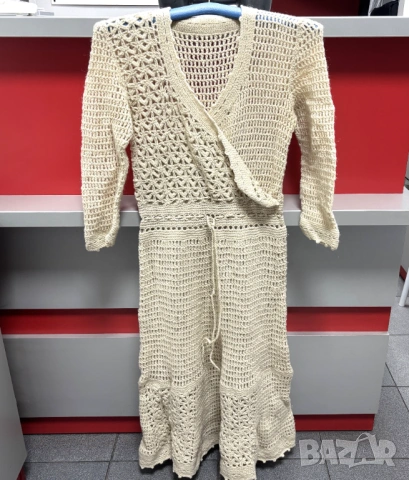 Единствена! Втора няма! Рокля плетена на 1 кука-ръчна изработка, снимка 3 - Рокли - 54080926