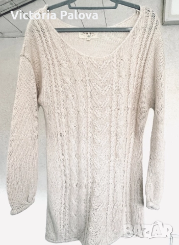 VINTAGE COUTURE пуловер в екрю нюанс, снимка 6 - Блузи с дълъг ръкав и пуловери - 51763021