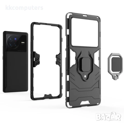 vivo X80 5G Удароустойчив Ring Holder Калъф и Протектор, снимка 3 - Калъфи, кейсове - 50741591