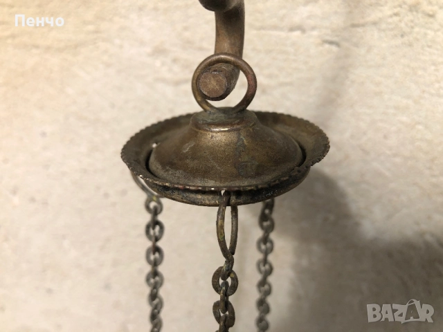 старо бронзово кандило, снимка 7 - Антикварни и старинни предмети - 34869091