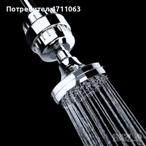 🚿 Филтри за душ с 20-степенна филтрация – Витамин C и минерали (Сребрист / Черен), снимка 4 - Други стоки за дома - 53125992