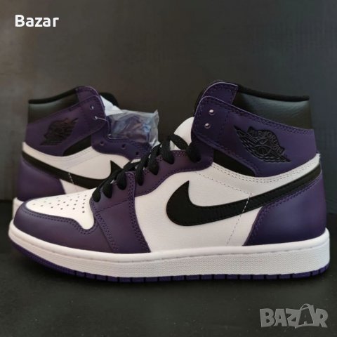 Nike Air Jordan 1 High OG Court Purple Размер 42 Номер Лилави Кецове Обувки Маратонки Нови, снимка 1 - Кецове - 39273699