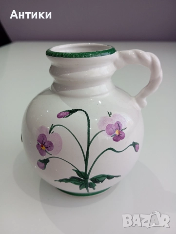 Стара керамична кана ръчно изработена 