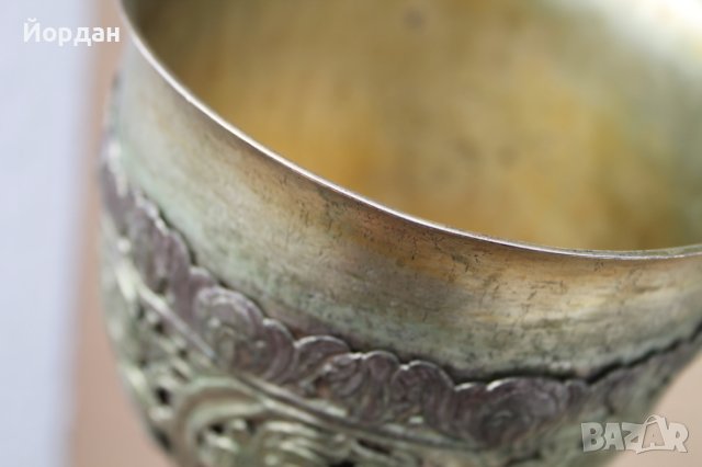 Сребърна чаша с позлата ''Потир'', снимка 17 - Антикварни и старинни предмети - 44389972