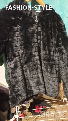 Черно Палто с цип, снимка 1