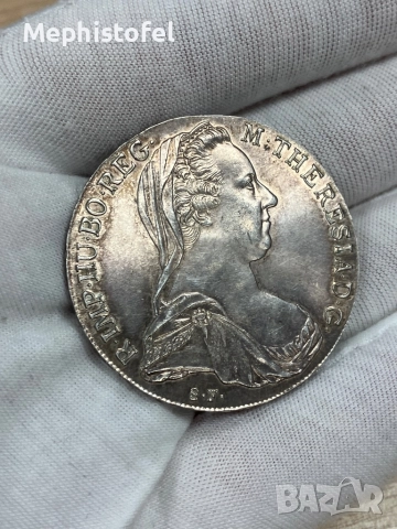 1 Талер 1780 г Мария-Терезия /съвременен restrike/, Австрия - сребърна монета, UNC, снимка 4 - Нумизматика и бонистика - 52548891