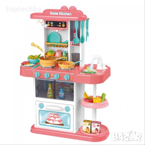 Кухня със светещи котлони, реалистични звуци и течаща вода-38 см Детска играчка сглобяема оборудвана, снимка 18 - Образователни игри - 30862481