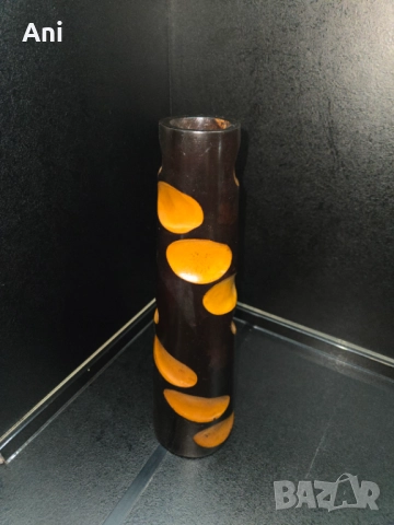 Бамбукова ваза на големи кръгове