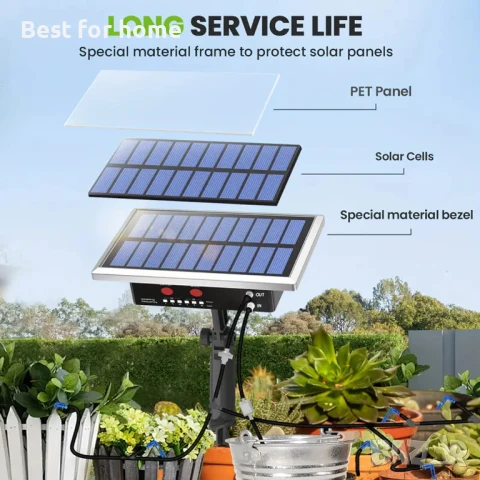 Соларен комплект за капково напояване RAINTPOINT , снимка 7 - Напояване - 51037081