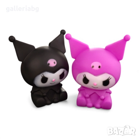 Гумена играчка Kuromi / My Melody – свиркаща, 17 см