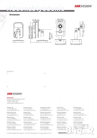 Hikvision DS-2CD2443G0-IW 4Mpx WiFi Безжична IP Камера с PIR Детектор Движение и Микрофон+Говорител, снимка 6 - IP камери - 30281751