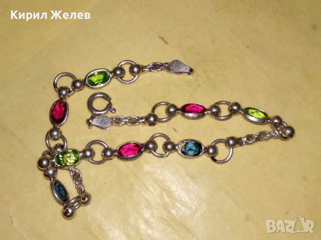 СКЪПОЦЕННА ПОСРЕБРЕНА ФИНА ФЕШЪН ГРИВНА от БЛАГОРОДНА СТОМАНА с ПЕЧАТ 925 и ФАСЕТИРАНИ КАМЪНИ 36151, снимка 3 - Гривни - 39521558