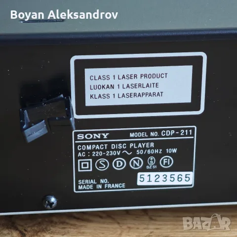 Sony CDP-211 с Оригинално Дистанционно Управление, снимка 6 - Декове - 56132709