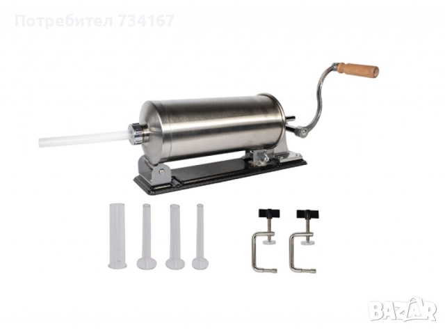 Ръчна машина за пълнене на колбаси,неръждаема стомана,капацитет 4 кг., снимка 8 - Други - 52544264