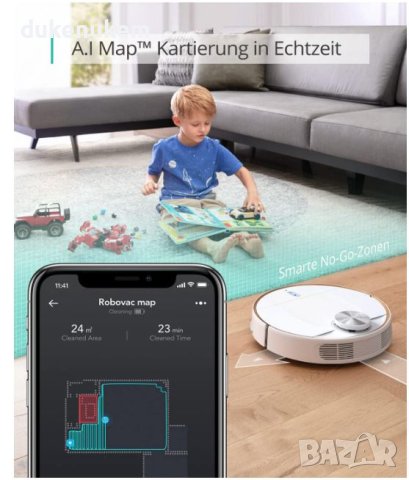 Прахосмукачка робот eufy RoboVac L70 Hybrid за сухо и мокро почистване, снимка 3 - Прахосмукачки - 44438819