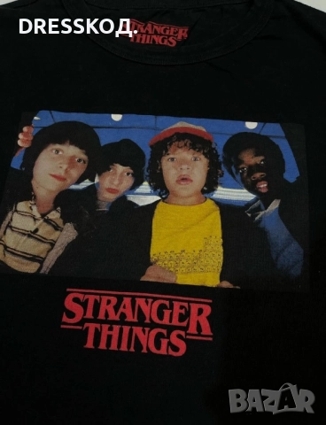 Pull & Bear Stranger Things мъжка тениска, M размер , снимка 2 - Тениски - 52851412