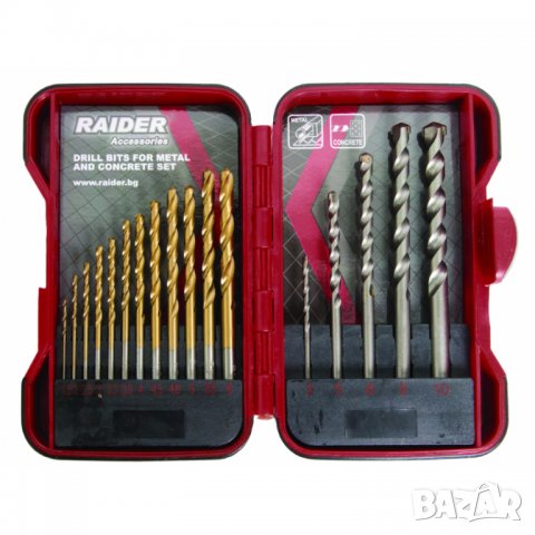 Комплект свредла за метал и бетон 17бр. Ø1.5-10mm, снимка 1