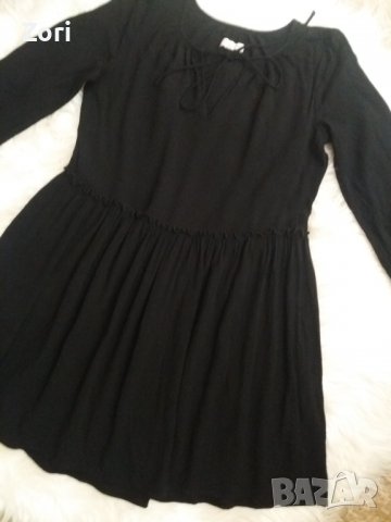 СТРАХОТНА черна рокля с набор и връзки на деколтето , снимка 3 - Рокли - 37505180